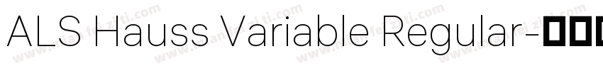 ALS Hauss Variable Regular字体转换